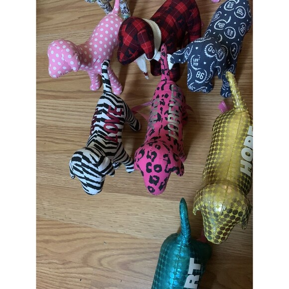 Lot Of 20  Victoria’s Secret PINK Dogs Stuffed Pink Collection Dogs Love Peace - Picture 3 of 6